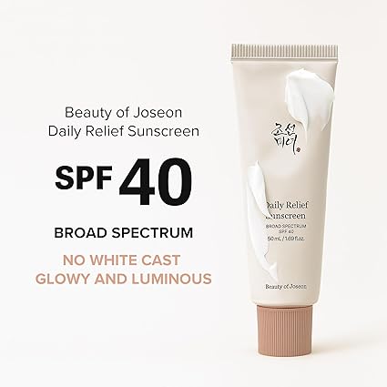 Beauty of Joseon Daily Relief Sunscreen for face Sun moisturizing with Broad Spectrum SPF 40